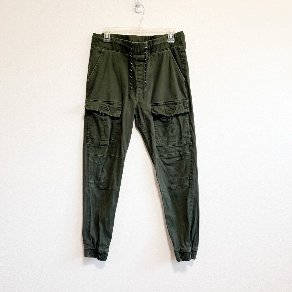 RING OF FIRE Cargo Green Pants Moto Joggers Medium Casual